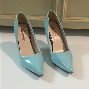Light Blue Patent Heels